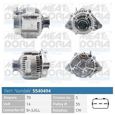 Meat & Doria Generator [Hersteller-Nr. 5540494] für Toyota von MEAT & DORIA
