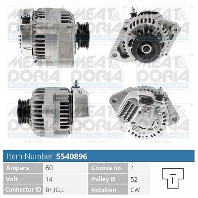 Meat & Doria Generator [Hersteller-Nr. 5540896] für Daihatsu, Perodua von MEAT & DORIA