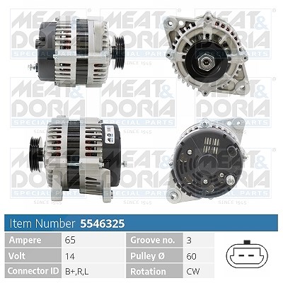Meat & Doria Generator [Hersteller-Nr. 5546325] für Chevrolet, Daewoo von MEAT & DORIA