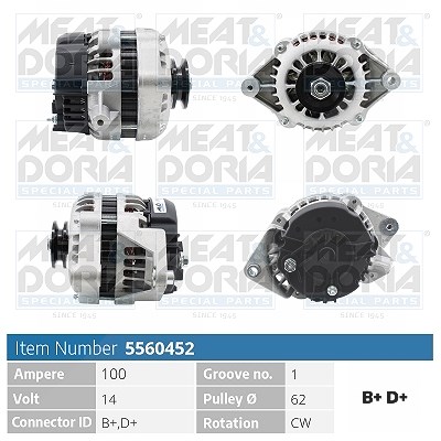 Meat & Doria Generator [Hersteller-Nr. 5560452] für Opel von MEAT & DORIA