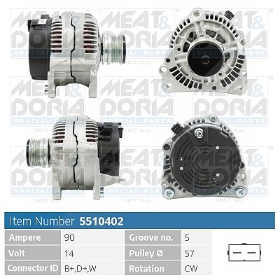 Meat & Doria Generator [Hersteller-Nr. 5510402] für Seat, Skoda, VW von MEAT & DORIA