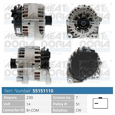 Meat & Doria Generator [Hersteller-Nr. 55151110] für BMW von MEAT & DORIA