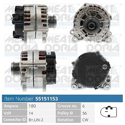 Meat & Doria Generator [Hersteller-Nr. 55151153] für Audi von MEAT & DORIA