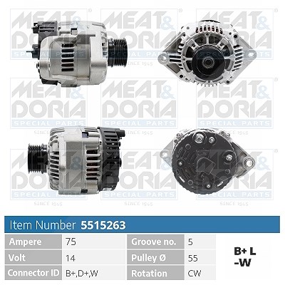 Meat & Doria Generator [Hersteller-Nr. 5515263] für Opel, Renault, Vauxhall von MEAT & DORIA