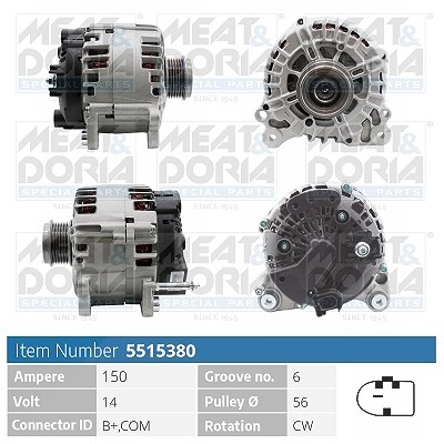 Meat & Doria Generator [Hersteller-Nr. 5515380] für Audi von MEAT & DORIA