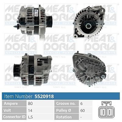 Meat & Doria Generator [Hersteller-Nr. 5520918] für Nissan von MEAT & DORIA