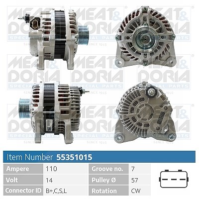 Meat & Doria Generator [Hersteller-Nr. 55351015] für Nissan von MEAT & DORIA