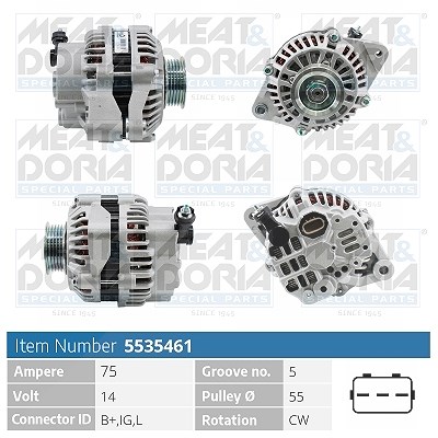 Meat & Doria Generator [Hersteller-Nr. 5535461] für Opel, Suzuki, Vauxhall von MEAT & DORIA