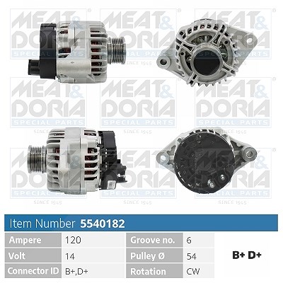 Meat & Doria Generator [Hersteller-Nr. 5540182] für Alfa Romeo von MEAT & DORIA