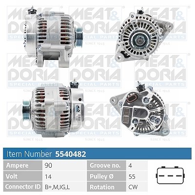 Meat & Doria Generator [Hersteller-Nr. 5540482] für Toyota von MEAT & DORIA