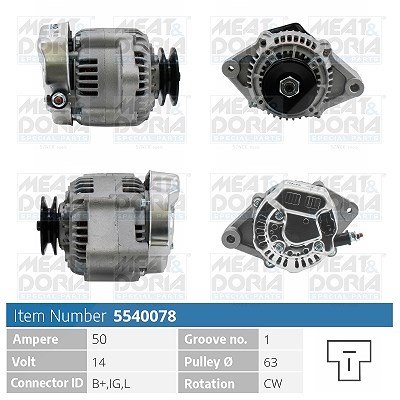 Meat & Doria Generator [Hersteller-Nr. 5540512] für Toyota von MEAT & DORIA