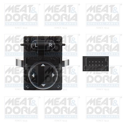 Meat & Doria Schalter, Außenspiegelverstellung [Hersteller-Nr. 206261] für Mercedes-Benz von MEAT & DORIA