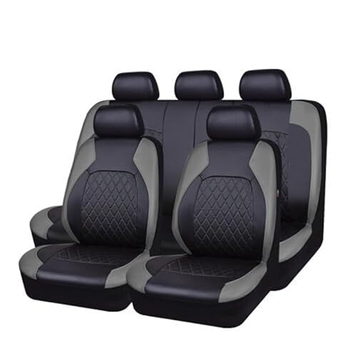 MECKOZ 9 PCS Sitzbezüge Auto Leder Komplettset für Mercedes Benz GLA 2015-2019,Auto Schonbezug Autositzbezüge Vordersitze und Rücksitze Sitzschoner,A-Grey von MECKOZ