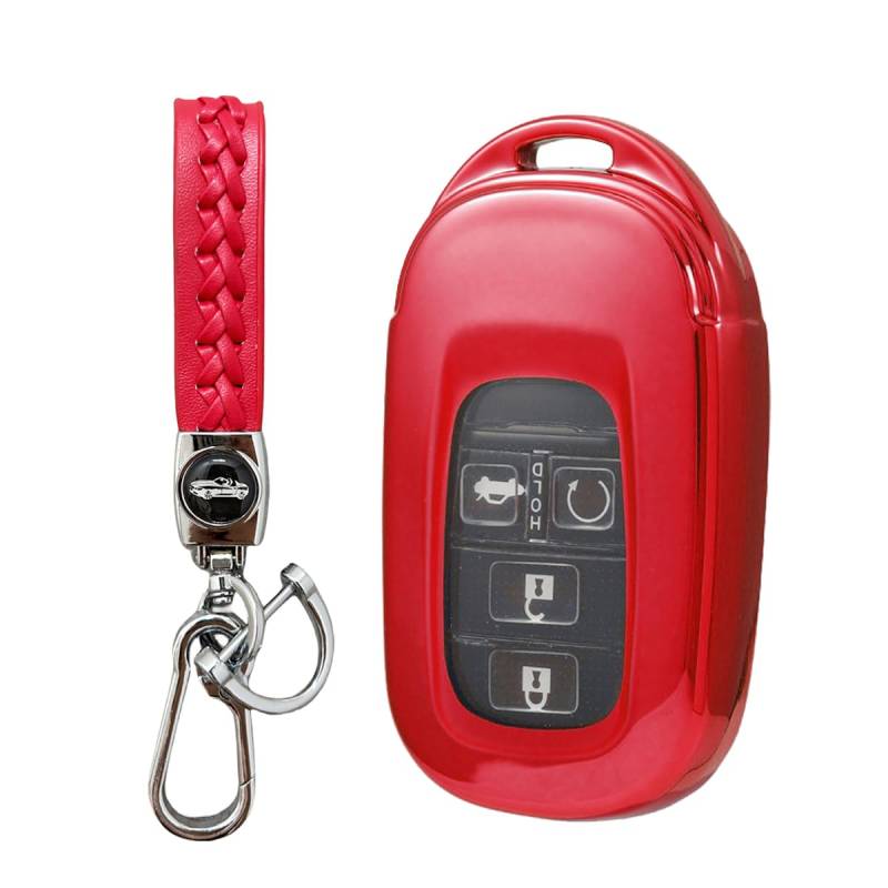 【5 Farben】 MEDZUK Kompatibel mit Honda ZR-V 2023-2024 Autoschlüssel Hülle mit Schlüsselanhänger Zubehör (Rot) von MEDZUK