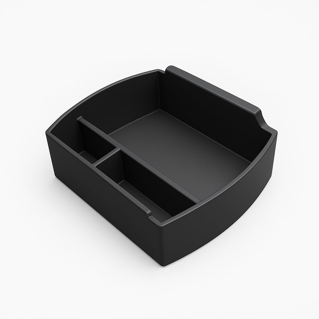 MEDZUK Armlehnen Kompatibel mit Hyundai i20 i20N 2021-2024 2025 Mittelkonsole Aufbewahrungsbox, Handschuhfach Organizer Tray Zubehör (Schwarz) von MEDZUK