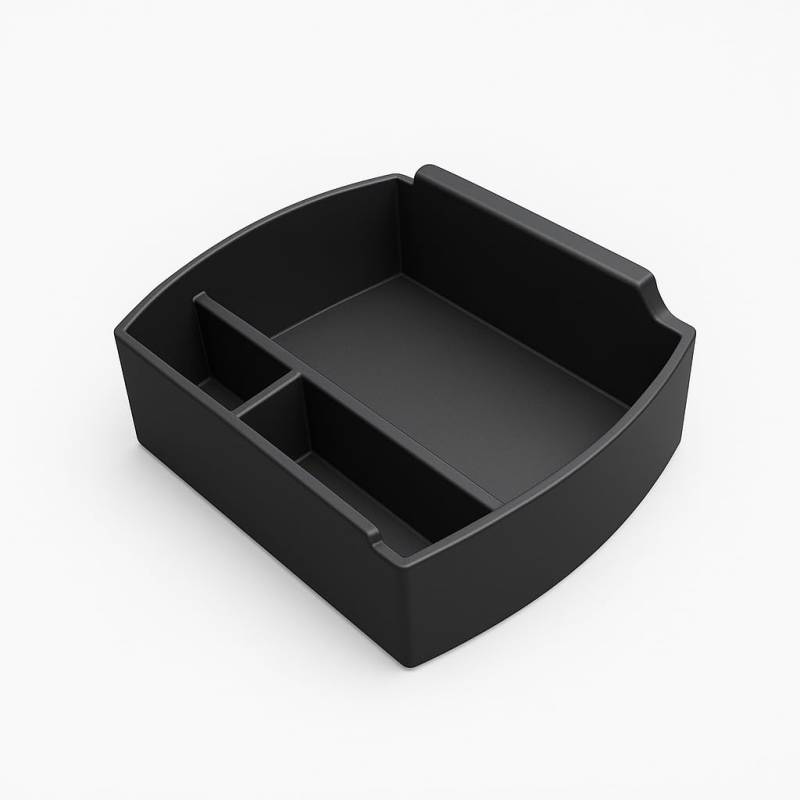 MEDZUK Armlehnen Kompatibel mit Hyundai i20 i20N 2021-2024 2025 Mittelkonsole Aufbewahrungsbox, Handschuhfach Organizer Tray Zubehör (Schwarz) von MEDZUK