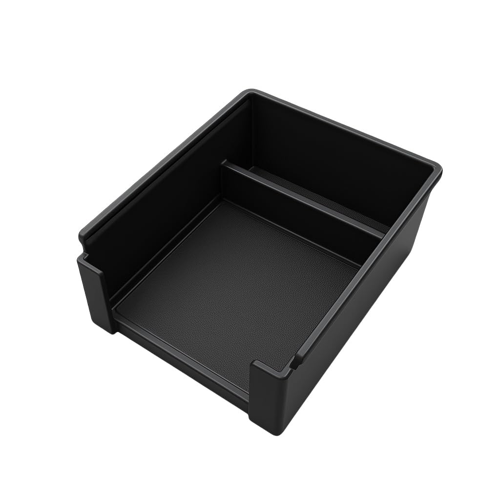 MEDZUK Armlehnen Kompatibel mit Renault 4 E-Tech 2025 2026 Mittelkonsole Aufbewahrungsbox, Handschuhfach Auto Zubehör Multifunktionaler Center Console Organizer Tray (Schwarz, Aufbewahrungsbox 2) von MEDZUK