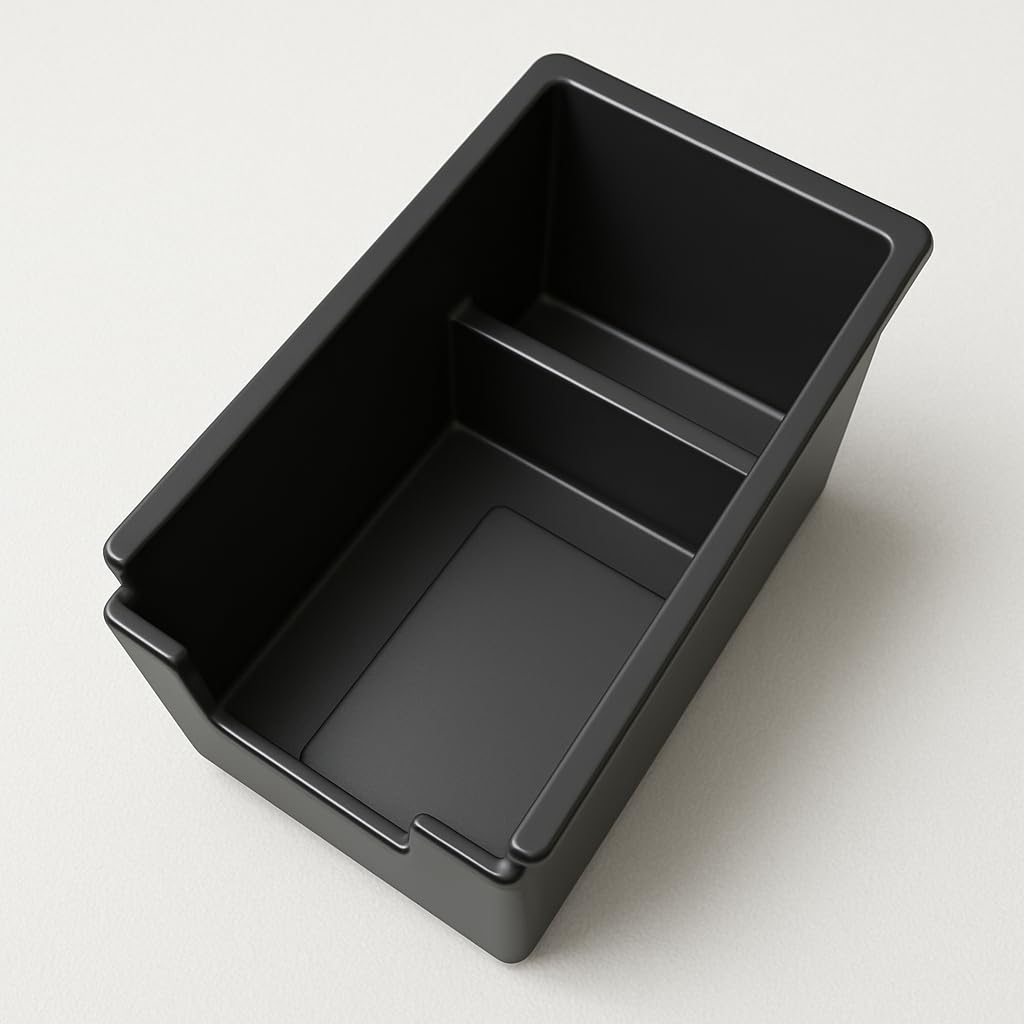 MEDZUK Kompatibel mit Dacia Bigster 2025-2026 Auto Mittelkonsole Aufbewahrungsbox, Auto Zubehör Multifunktionaler Center Console Organizer Tray (Schwarz, TYPE A) von MEDZUK