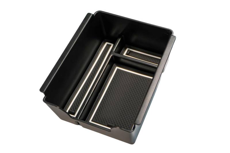 MEDZUK Kompatibel mit Dacia Bigster 2025-2026 Auto Mittelkonsole Aufbewahrungsbox, Auto Zubehör Multifunktionaler Center Console Organizer Tray (Weiß, TYPE B) von MEDZUK