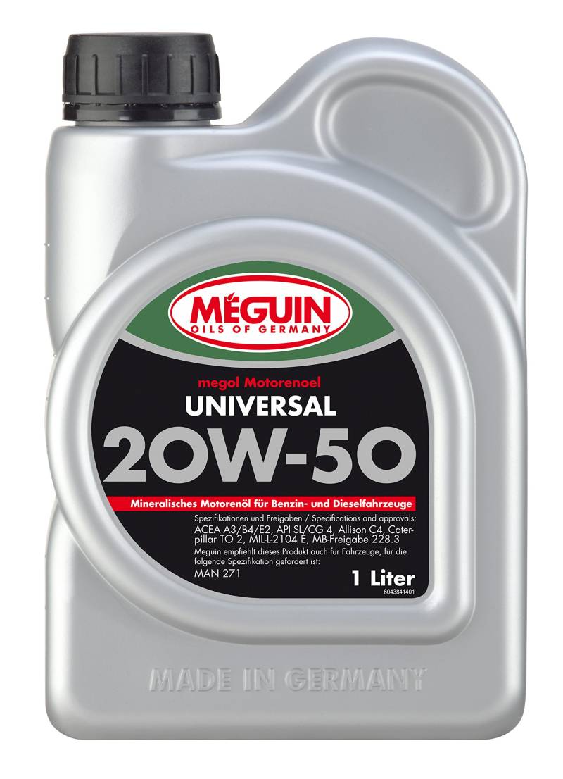 Meguin Megol Universal SAE 20W-50 | 1 L | mineralisches Motoröl | Art.-Nr.: 4384 von Meguin