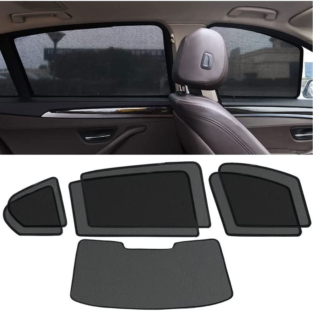 Autoscheiben Sonnenschutz für Range Rover Evoque 2019-2022(snap-fit), Seitenfenster Sonnenblende UV-Schutz Netz Visier Anti-Moskito Atmungsaktives Innenraum Zubehör,E/7pcs~wholecar von MEIFA