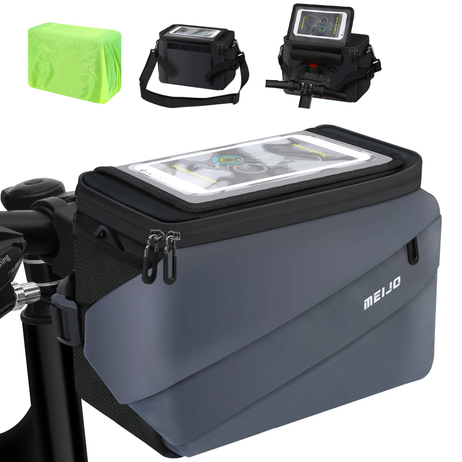 MEIJO Fahrradtasche Lenker mit Lenkeradapter, 6.5L Lenkertasche Fahrrad und Elektrofahrräder Wasserdicht Große Kapazität Fahrradkorb Vorne Fahrrad e-Bike, Blau MEIJO Fahrradtasche Lenker mit Lenkeradapter, 6.5L Lenkertasche Fahrrad und Elektrofahrräder Wasserdicht Große Kapazität Fahrradkorb Vorne Fahrrad e-Bike, Blau von MEIJO
