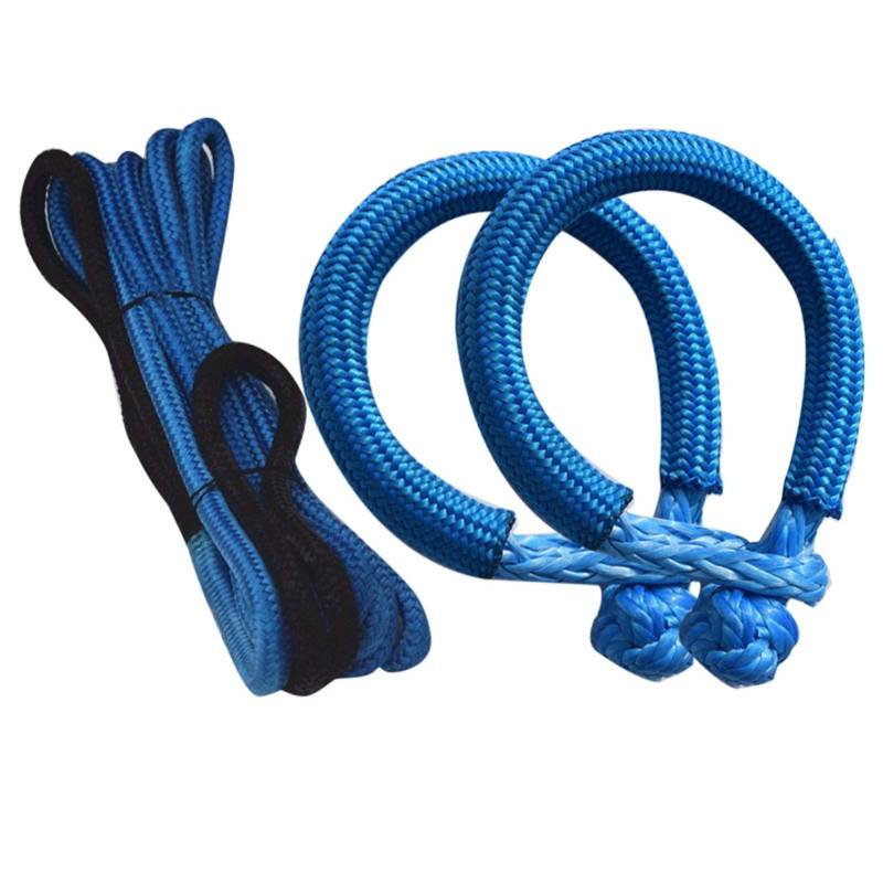 12mm * 6m kinetisches Erholungsseil 6mm * 80mm Weiche Fesseln for ATV UTV SUV Erholung Abschleppen Offroad Tips Blue Colo von MEIVIYA