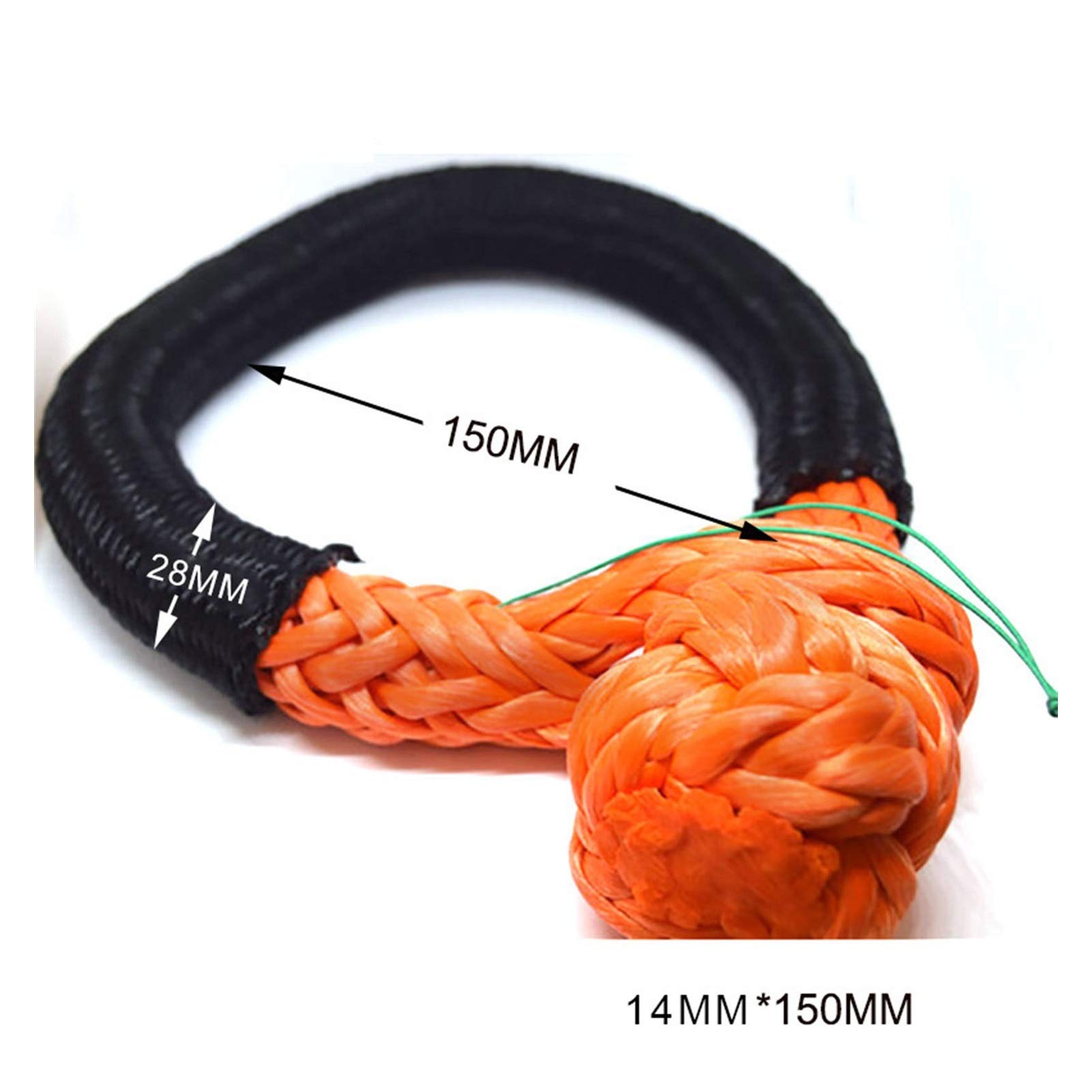 14mm * 80mm ATV-weiche Fesseln, Windebackel for Autoteile, Uhmwpe-Schäkel for Yacht(14mm 150mm) von MEIVIYA