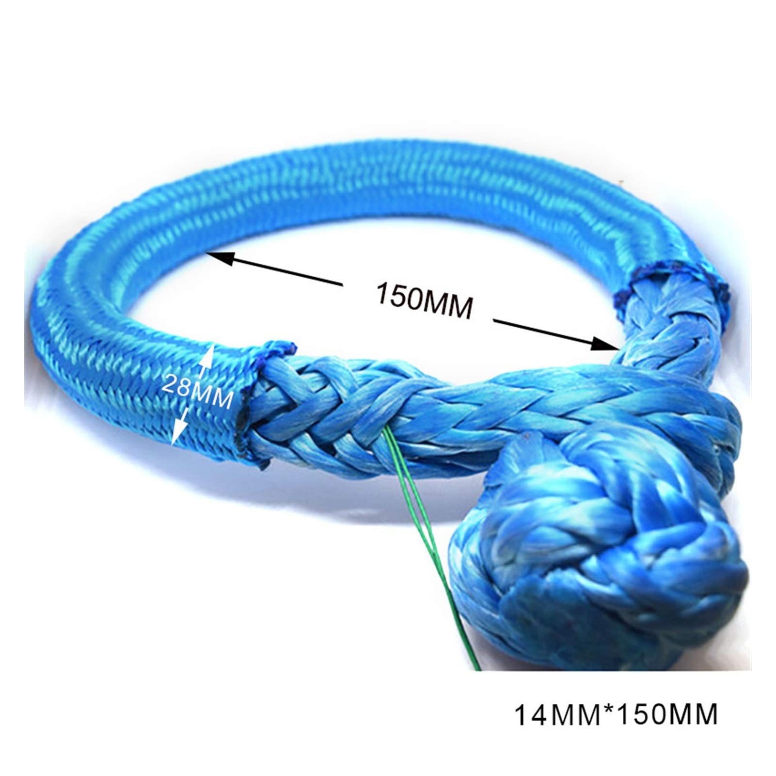 14mm * 80mm ATV-weiche Fesseln, Windebackel for Autoteile, Uhmwpe-Schäkel for Yacht(Silver) von MEIVIYA