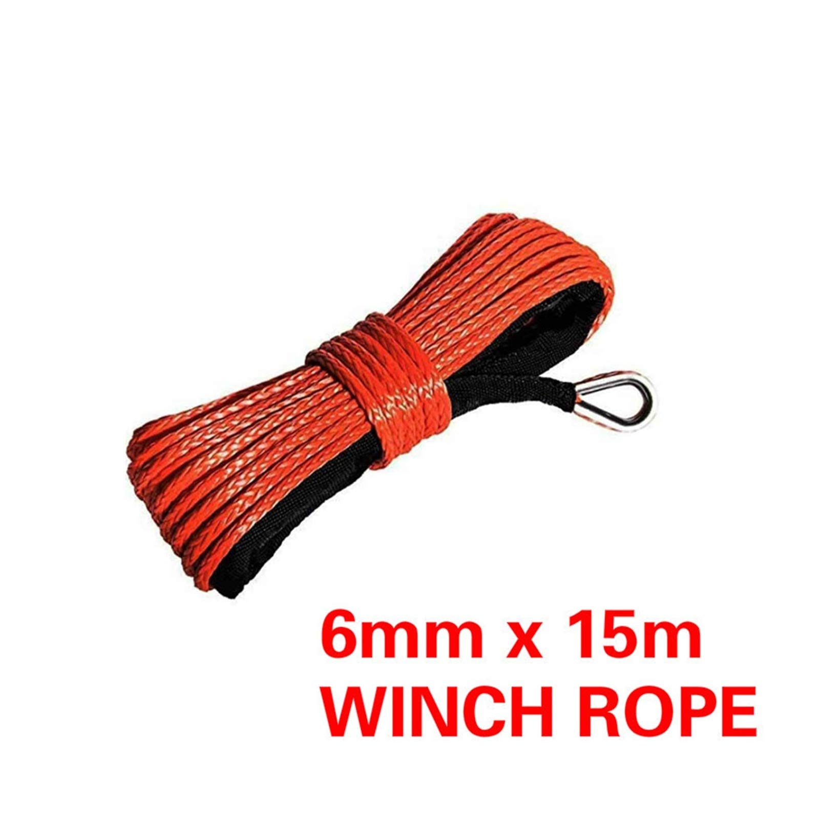 15M Winde Seil String Line Kabel mit Synthetik-Schleppseil 7700LBS Autowäwinen Wartungszeichenfolge for ATV UTV Off-Road(A) von MEIVIYA