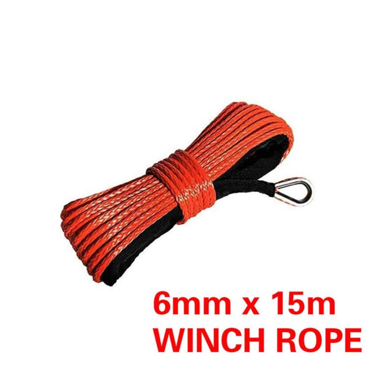 15M Winde Seil String Line Kabel mit Synthetik-Schleppseil 7700LBS Autowäwinen Wartungszeichenfolge for ATV UTV Off-Road(A) von MEIVIYA
