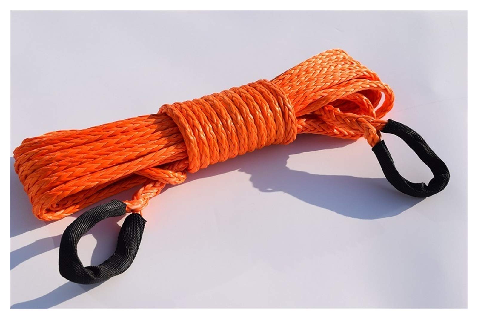 3/8 "* 50ft synthetische Winde-Seilverlängerung, 10-mm-ATV-Windekabel, Synthetisches Seil, Abschleppseil for Offroad-Autoteile(Orange) von MEIVIYA
