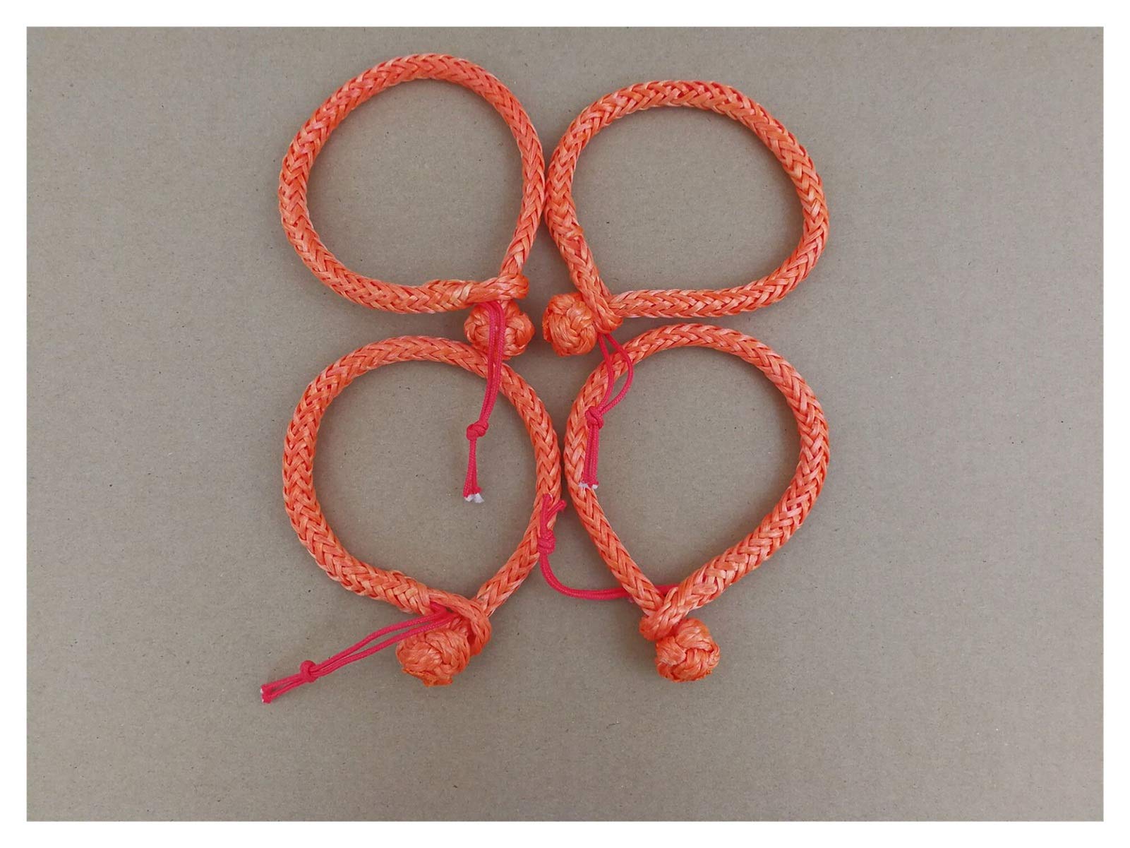4mm * 90mm Winch Weiche Fesseln, Seilfesseln for Wiederherstellung Abschleppen Uhmwpe-Schäkel for ATV UTV SUV(Orange) von MEIVIYA