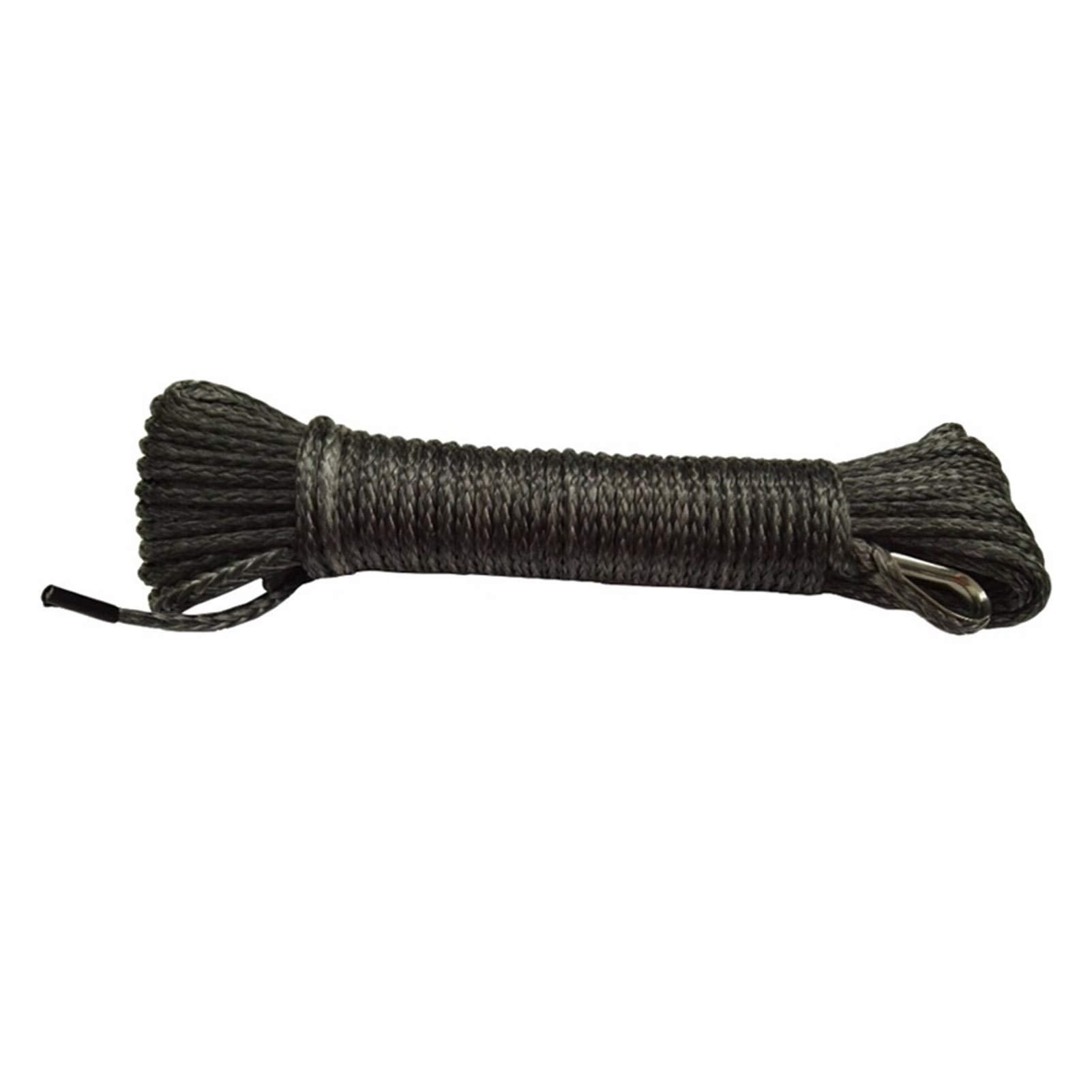 5mm * 15m 4mm * 15m ATV Winch Seil, Synthetisches Seil, ATV Winch Zubehör, Bootswindekabel, Winde Seil(Black6mmx3m) von MEIVIYA
