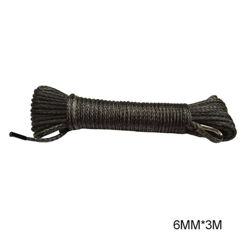 5mm * 15m 4mm * 15m ATV Winch Seil, Synthetisches Seil, ATV Winch Zubehör, Bootswindekabel, Winde Seil(Grey 4mmx15m) von MEIVIYA