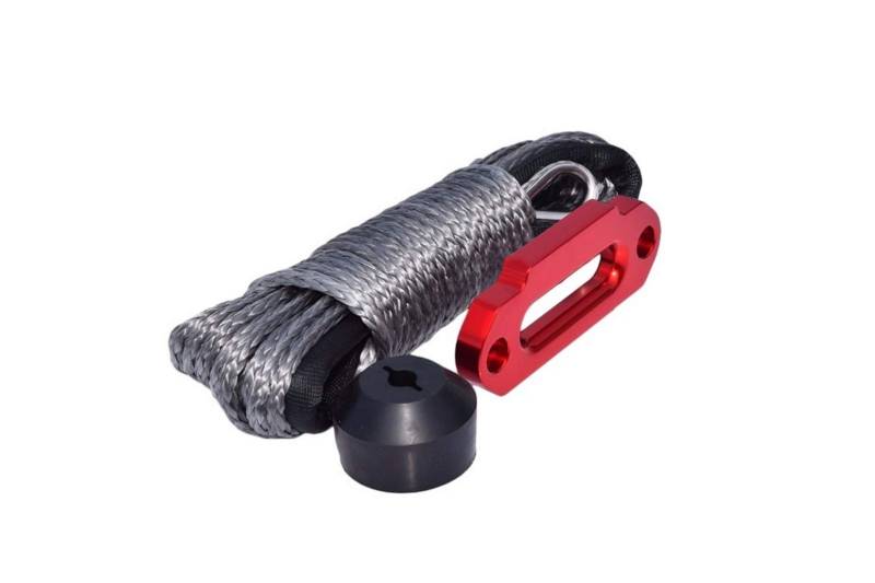 6mm * 15m Grau Winch Line Hawse hinzufügen Winch-Haken-Stopper, Synthetisches Seil, Spectra Winch-Kabel von MEIVIYA