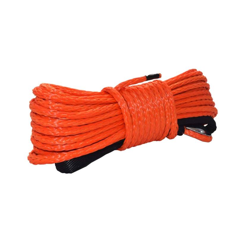 6mm * 15m Ornage Synthetische Windeseil, Windelinie, Bootswindekabel, Synthetisches Windenkabel 6mm, abseits der Straßenseil von MEIVIYA