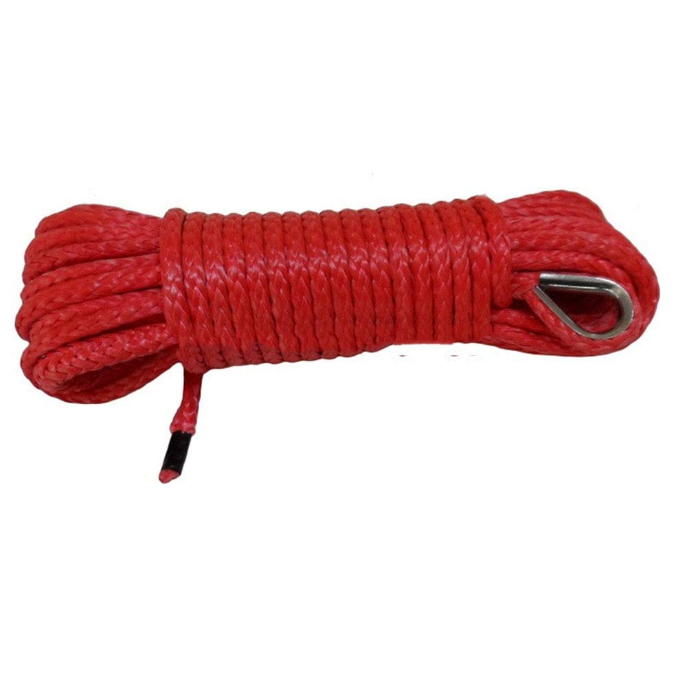 6mm * 15m rot ATV Winch Line 4500 lbs Hawse Fairlead, Synthetisches Windenseil, Winklabel for Off Road Autoteile 6mm * 15m rot ATV Winch Line 4500 lbs Hawse Fairlead, Synthetisches Windenseil, Winklabel for Off Road Autoteile von MEIVIYA