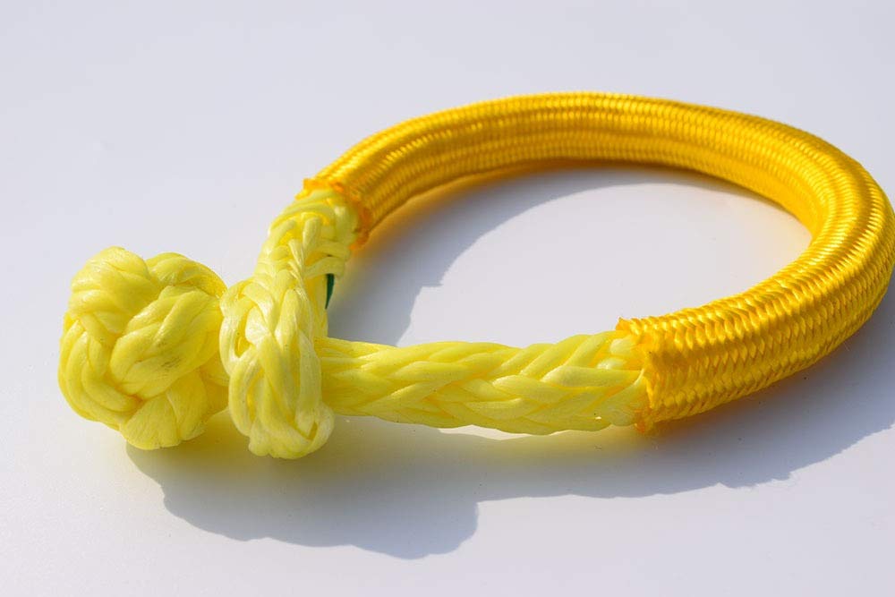 6mm * 80mm Weiche Fesseln, Seilfesseln for Offroad-Teile, Uhmwpe-Schäkel for ATV UTV-SUV-Wiederherstellung Abschleppen(Yellow) von MEIVIYA