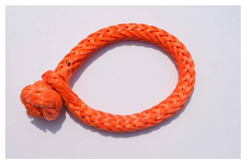 6mm * 80mm weiche Fesseln, Seilbackel for Wiederherstellung Abschleppung Uhmwpe-Schäkel for ATV UTV SUV(Orange) von MEIVIYA