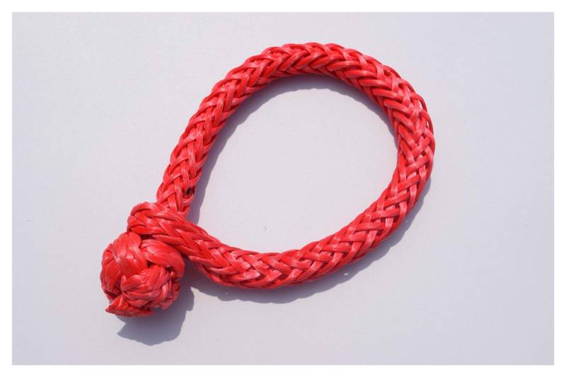 6mm * 80mm weiche Fesseln, Seilbackel for Wiederherstellung Abschleppung Uhmwpe-Schäkel for ATV UTV SUV(Rood) von MEIVIYA