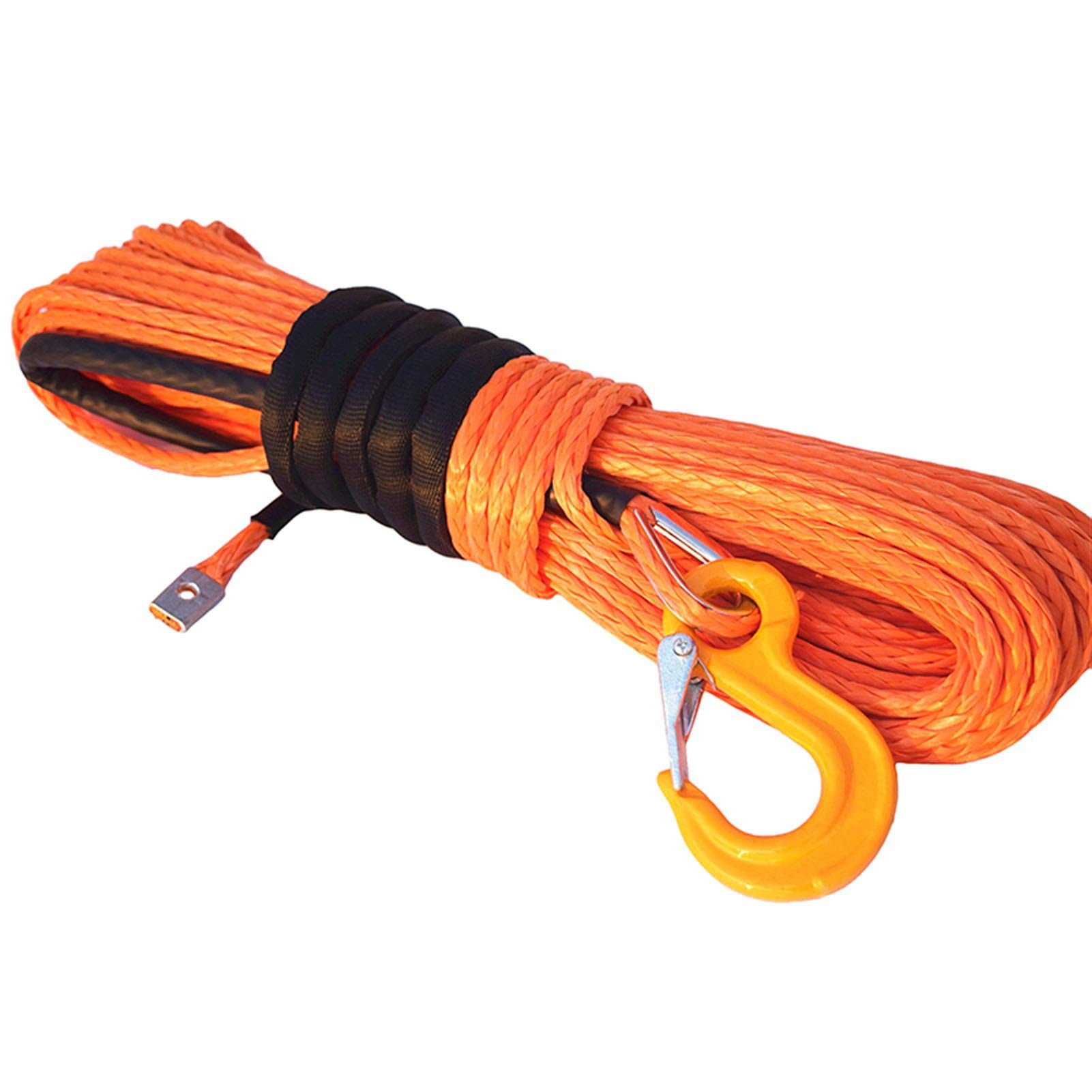 8mm * 30m ATV Winchkabel, Synthetisches Windenseil, Schleppseilauto for ATV UTV SUV OFN Racing(Orange) von MEIVIYA