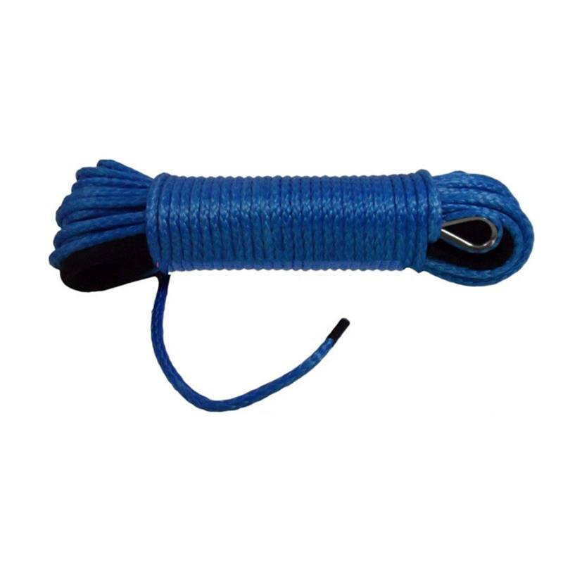 Blaue 6mm * 30m ATV Winch Line mit 4500 £ Aluminium Hawse Fairlead, Synthetisches Windenseilkabel, ATV-Windenkabel, Abschleppseil von MEIVIYA