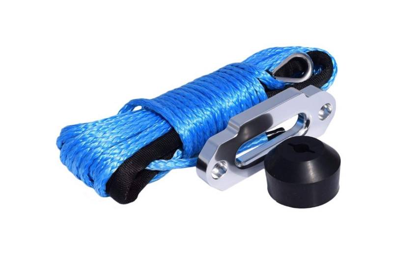 Blaues 6mm * 15m Synthetisches Windenseil mit Hawse Fairlead und Winch Stopper, ATV Winch Line, ATV Winch Seil for jedes Geländefahrzeug von MEIVIYA