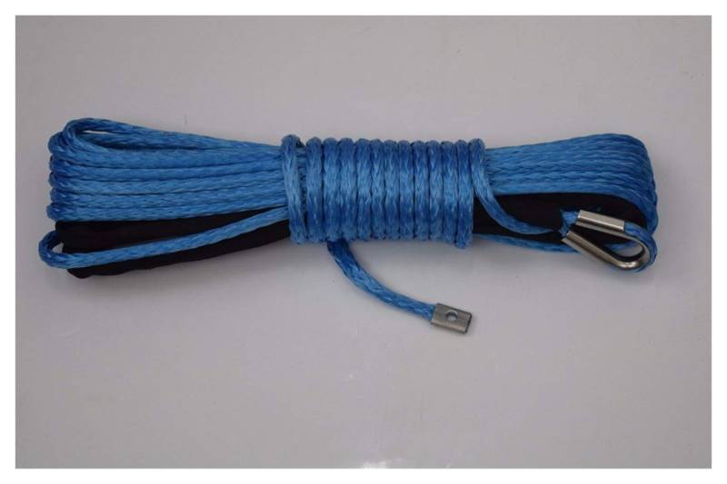 Blaues 8mm * 15m Synthetisches Windenseil, 5/16 "Bootswindekabel, Plasmaseil for kleine elektrische Winde von MEIVIYA