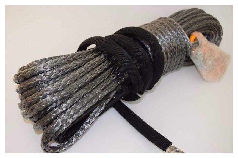 Grau 10mm * 30m Synthetisches Windenseil, Off-Straßenseil, Bootswindeseil, ATV-Winch-Linie von MEIVIYA