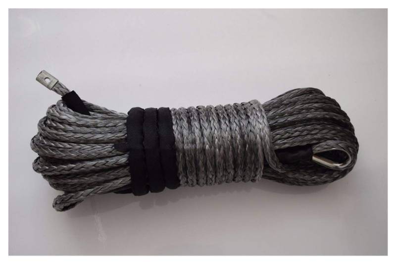 Grau 11mm * 30m Synthetisches Seil, 7/16 "Spectra Winch Kabel, Ersatzsend Seil for Winde, Kevlar Winchkabel von MEIVIYA