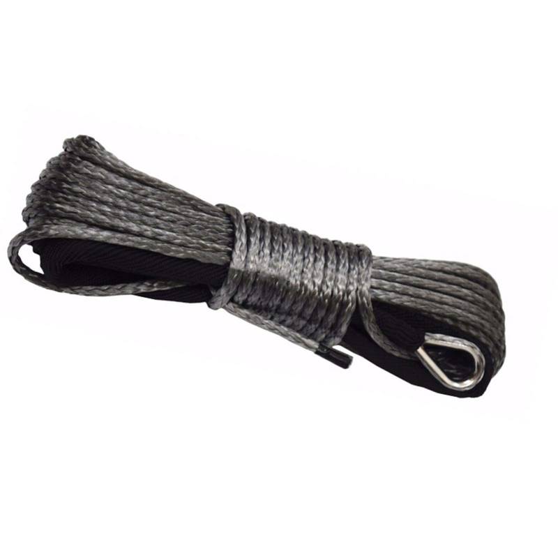Grau 3/16 "* 50 ft ATV Winch Line Winch Stopper, Synthetisches Windekabel 5mm, Off-Road-Seil von MEIVIYA