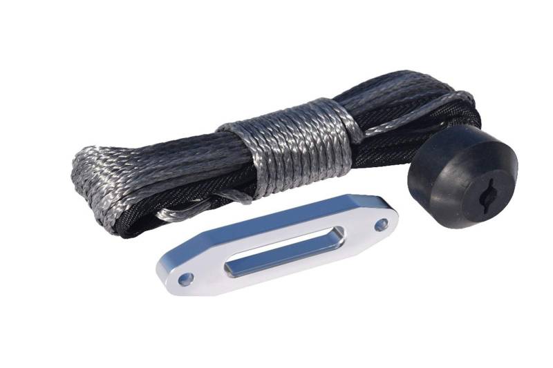 Grau 3/16 "* 50ft Synthetische Winde-Kabelseil & ATV Winch Fairlead & Winch Stopper, ATV Winch Line, Schleppseile von MEIVIYA