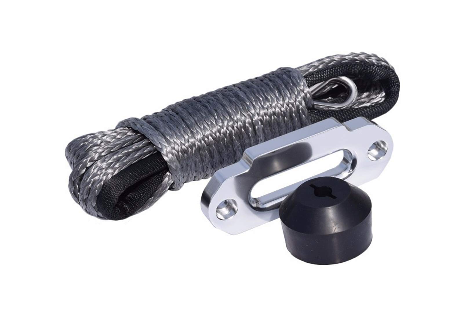 Grau 6mm * 15m Synthetisches Winchseil ATV-Winde Fairlead und Winch Haken Halt, Bootswindekabel, Off Road Seil Grau 6mm * 15m Synthetisches Winchseil ATV-Winde Fairlead und Winch Haken Halt, Bootswindekabel, Off Road Seil von MEIVIYA